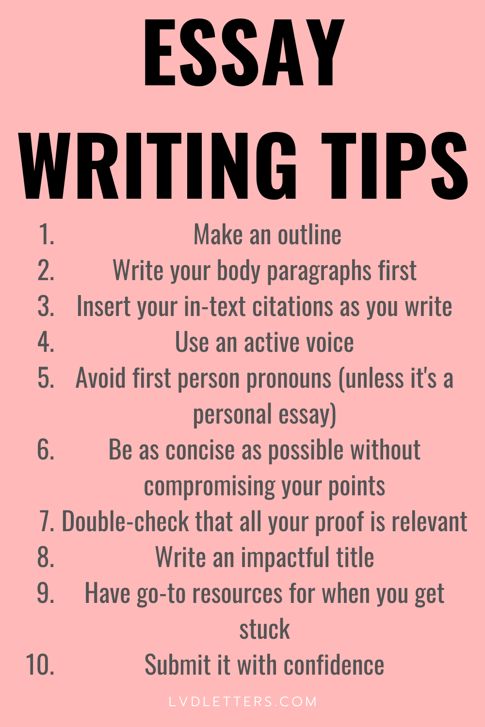 tips on how to write good essay