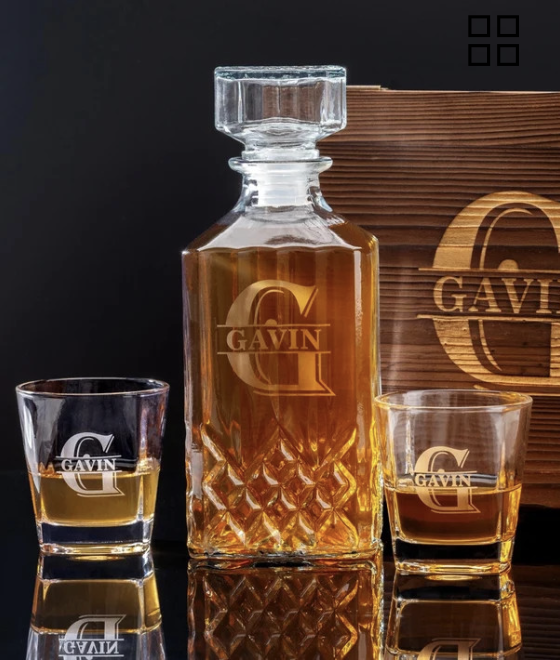 15. Custom whiskey decanter