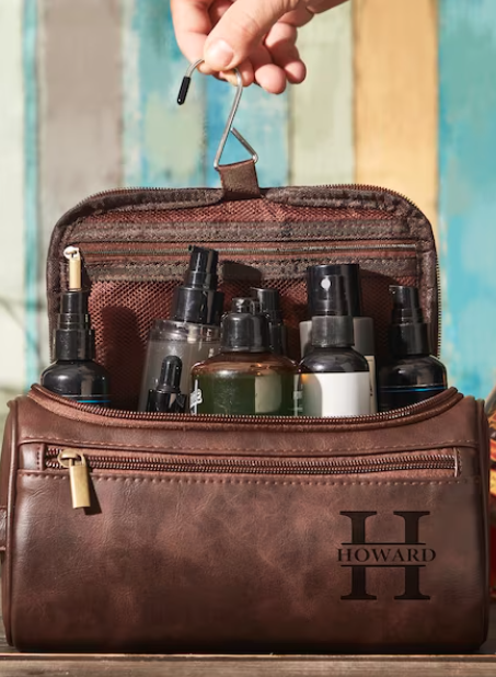 32. Personalized toiletry bag