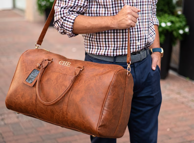 37. Personalized duffel bag