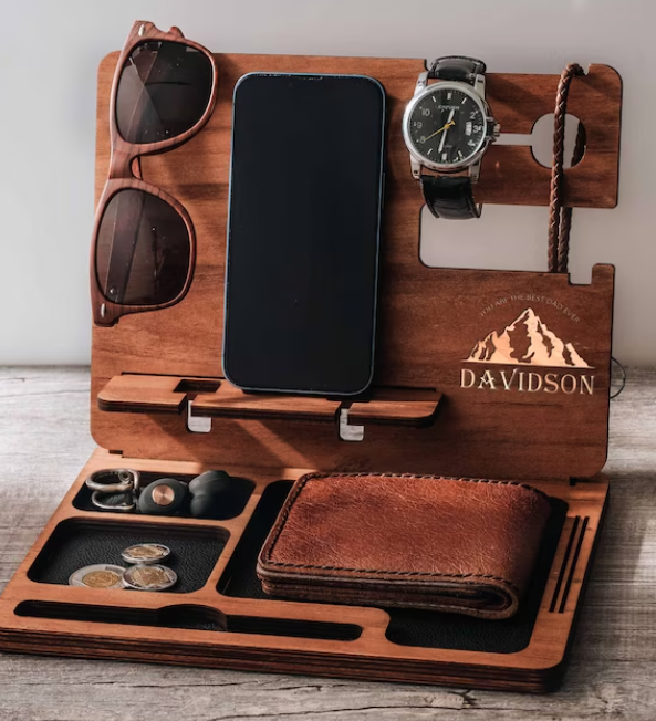 54. Personalized phone docking station