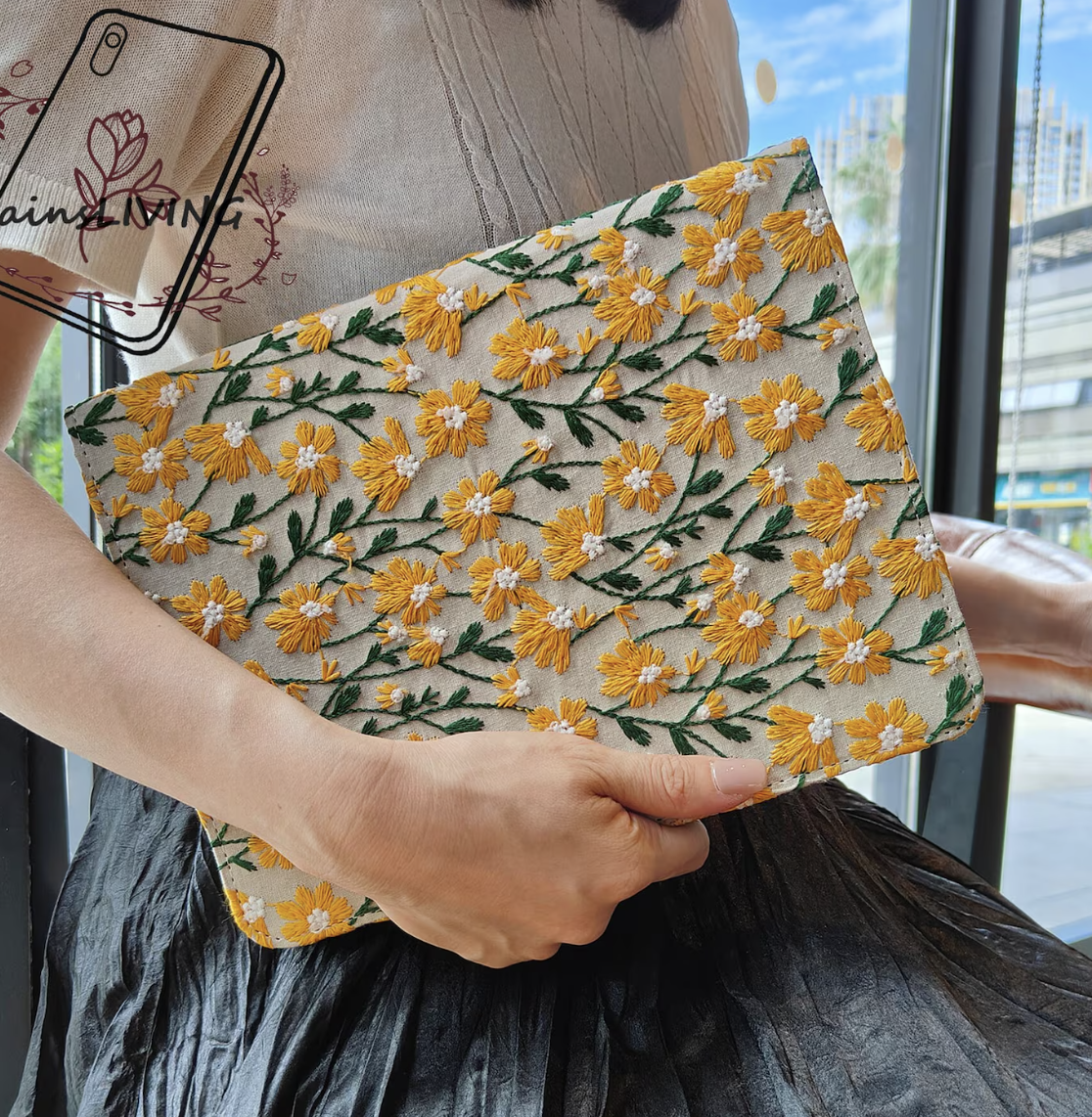 5. Embroidered iPad Case