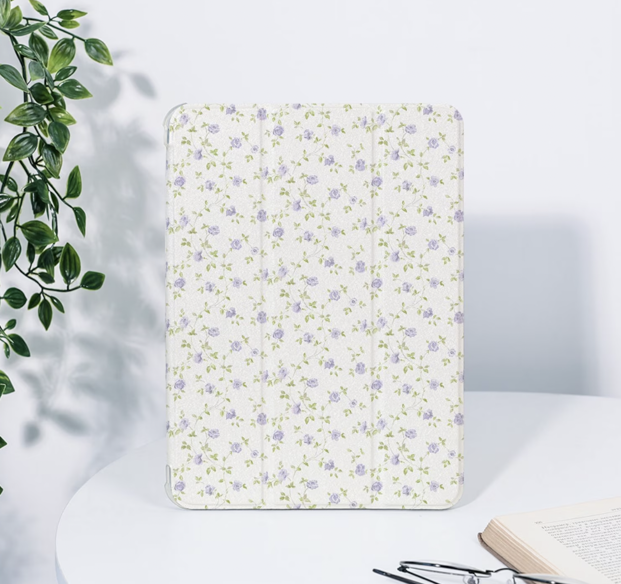 1. Personalized Floral iPad Case