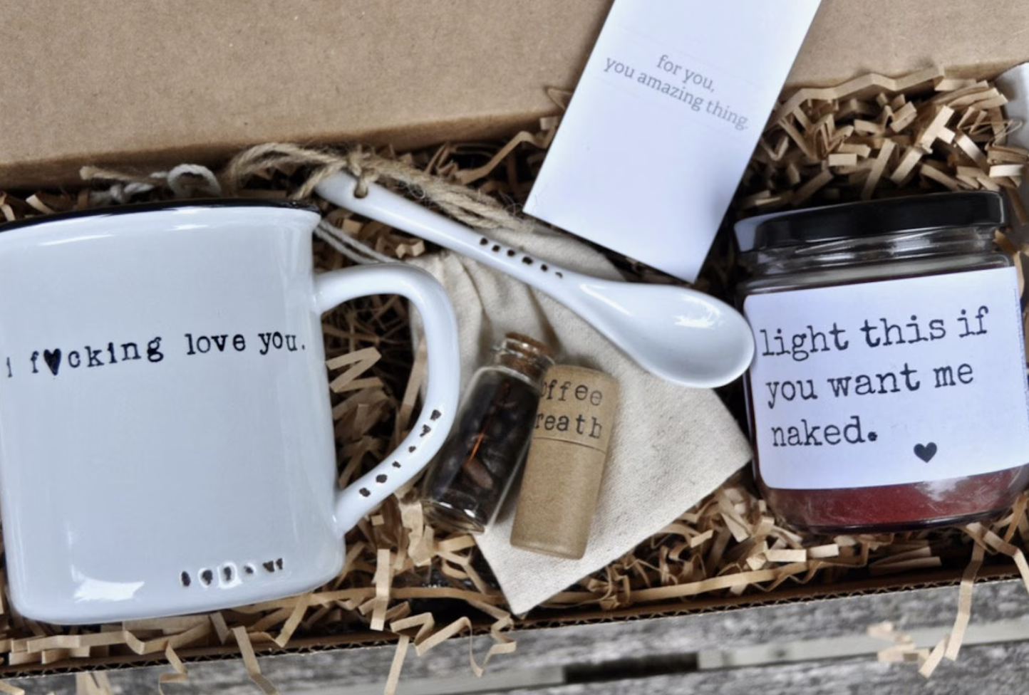 2. Mug and candle gift set