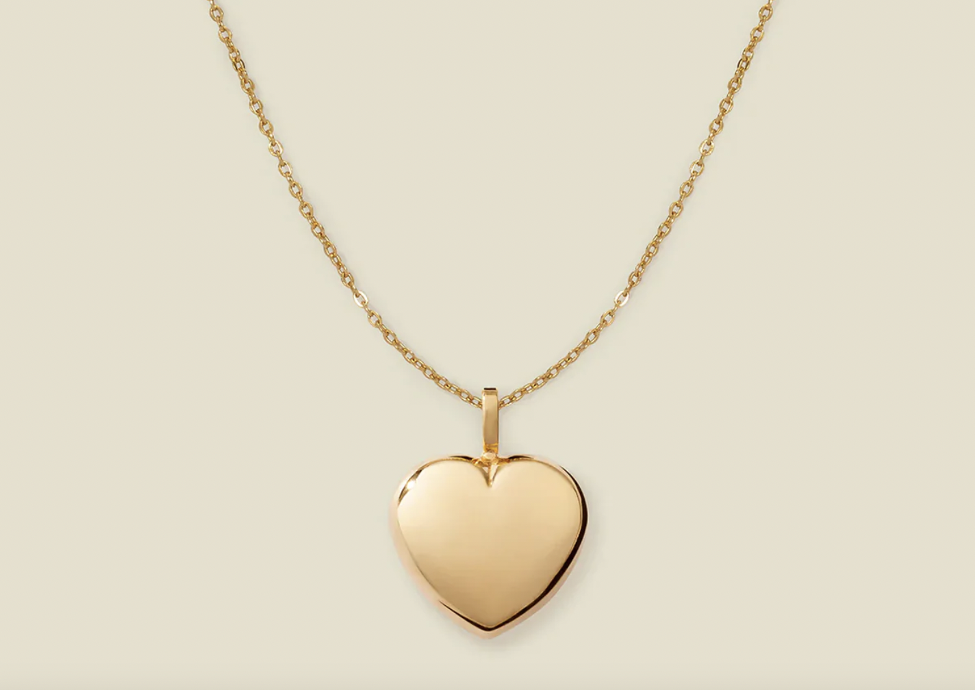 4. Puffy heart necklace