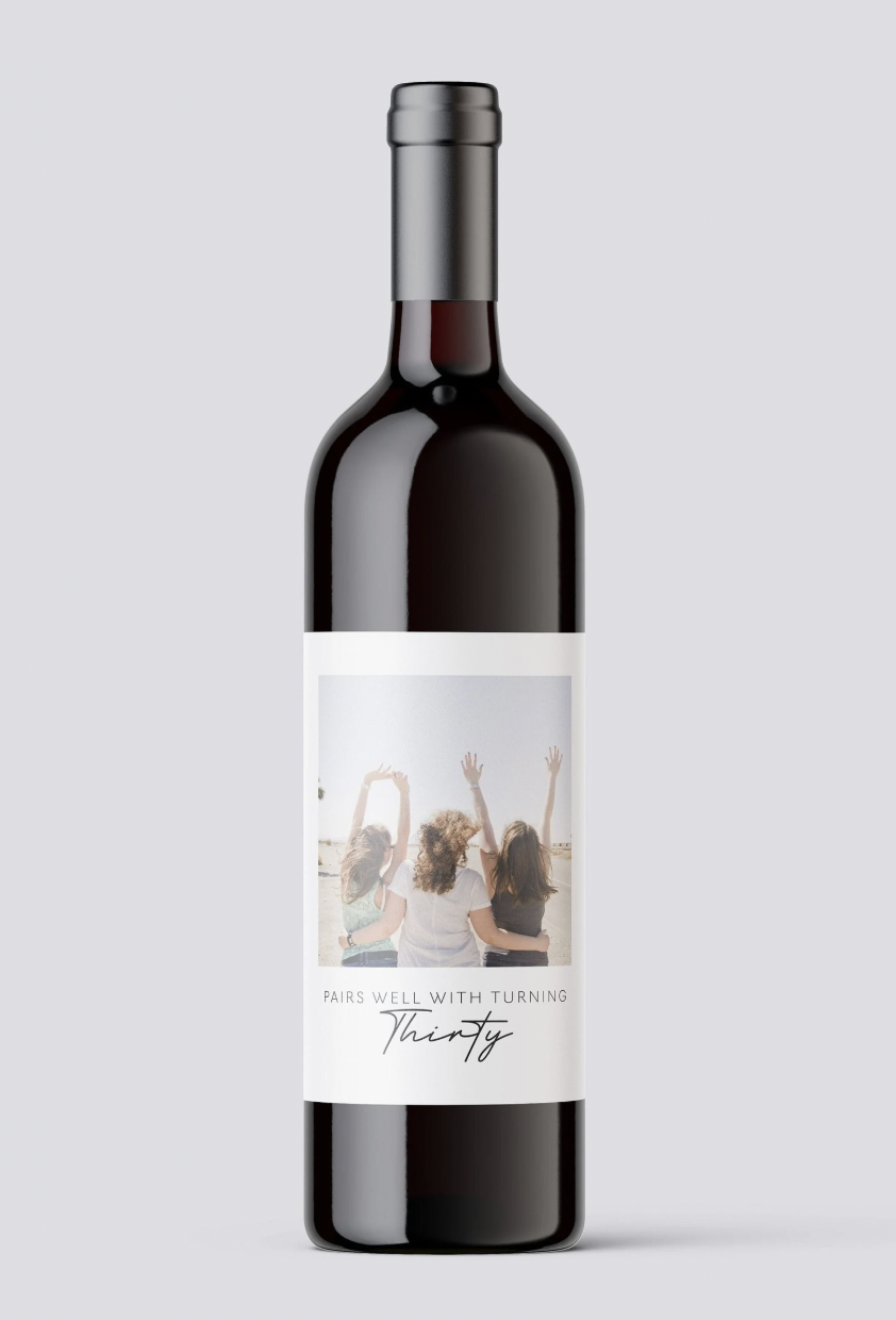 20. Wine with personalized label