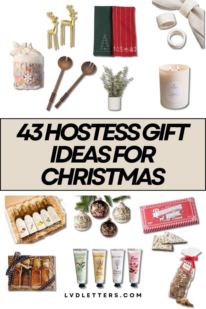 hostess gift ideas for christmas - 43 hostess gift ideas for christmas - collage of different hostess gift ideas