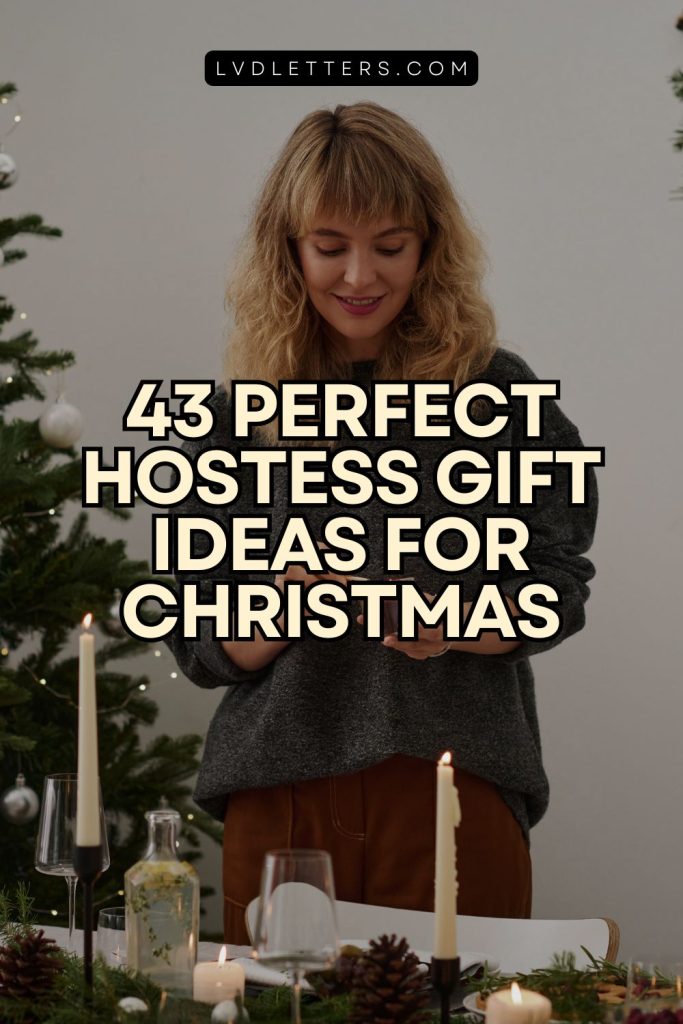 43 perfect hostess gift ideas for christmas - picture of hostess lighting candles for christmas dinner party
