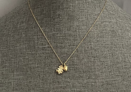 Fall Leaf and Acorn Necklace