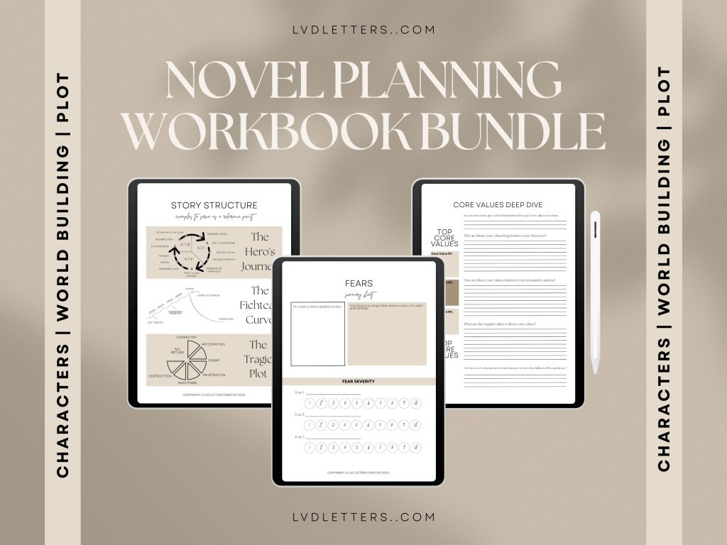 novel planning workbook bundle - best creative writing resources