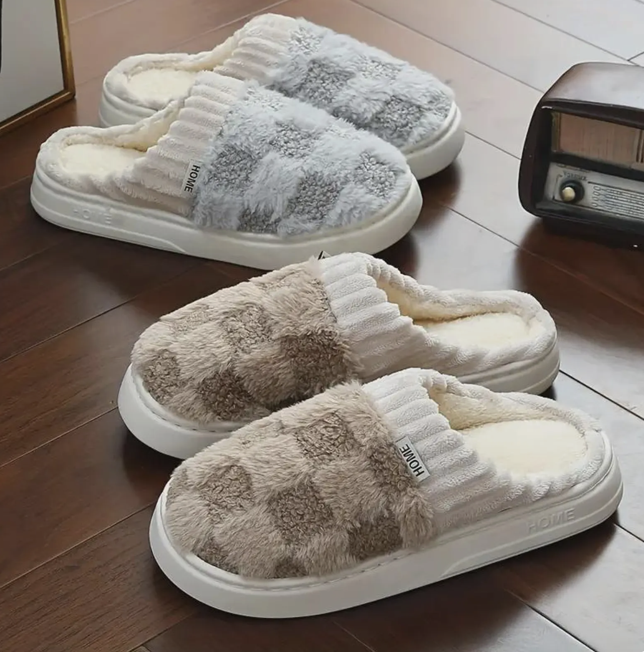 1. Cozy sherpa slippers