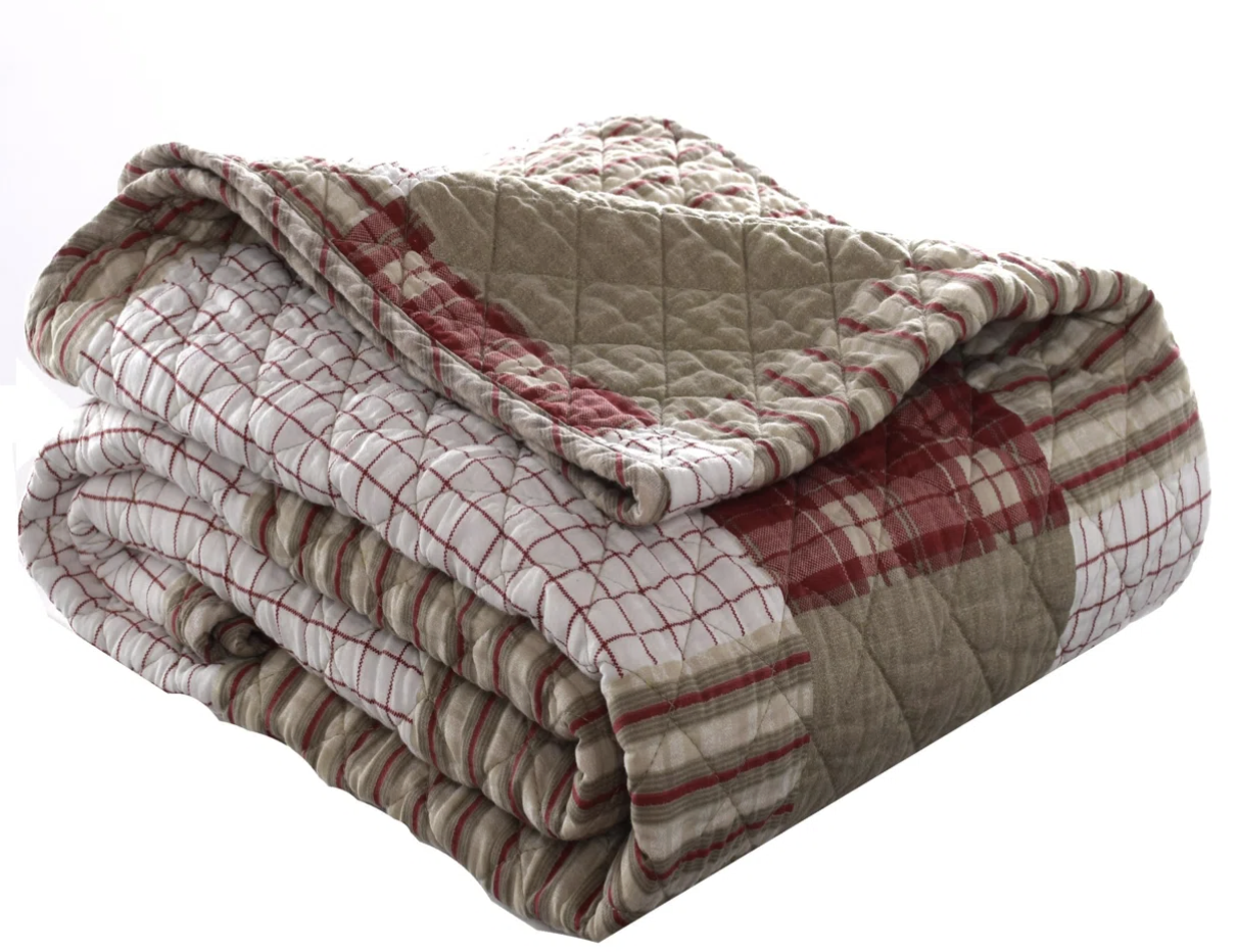 5. Eddie Bauer quilted throw blanket