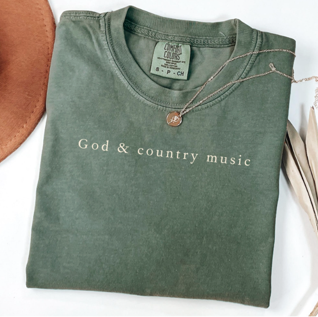 47. God and country music tee