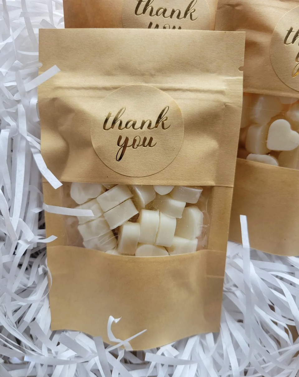 8. "A labor of love" mini heart wax melts