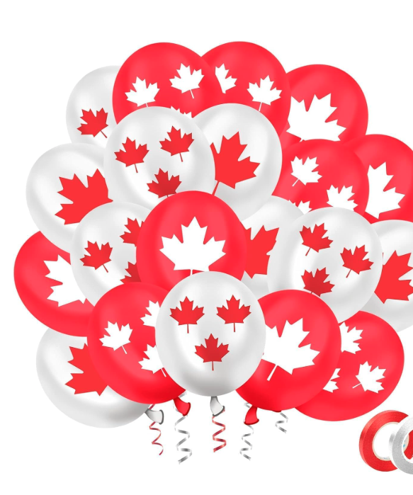 1. Maple leaf balloons
