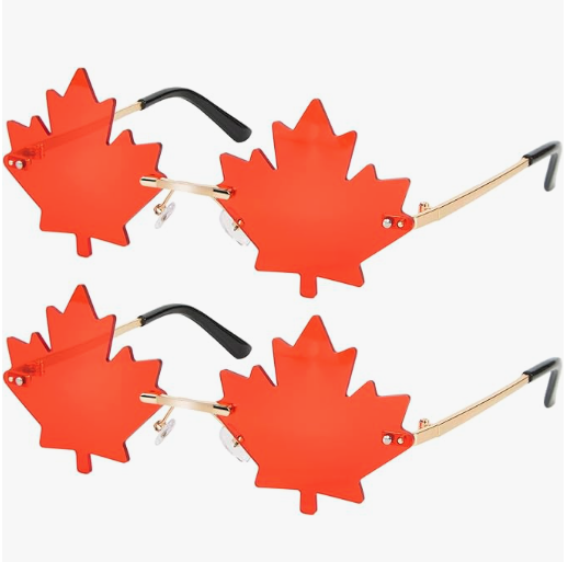 3. Maple leaf glasses