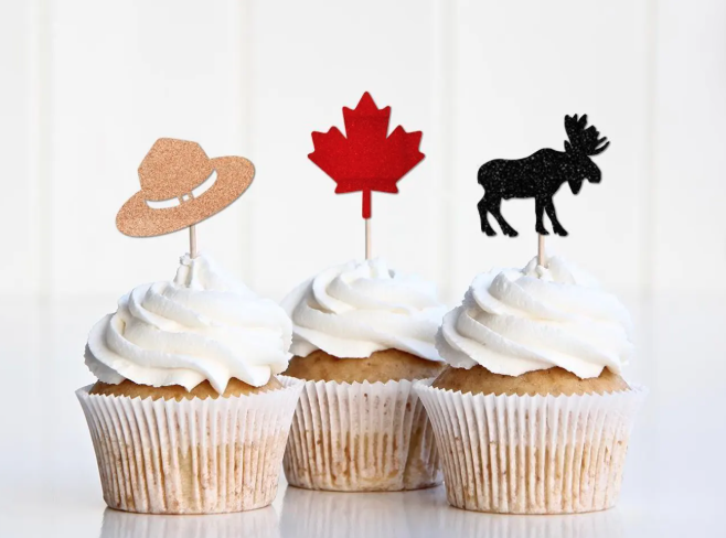 18. Canadian cupcake toppers
