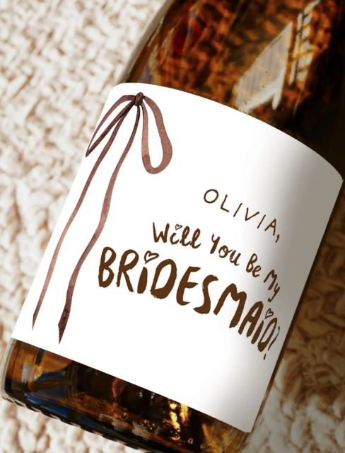 1. Custom wine bottle label