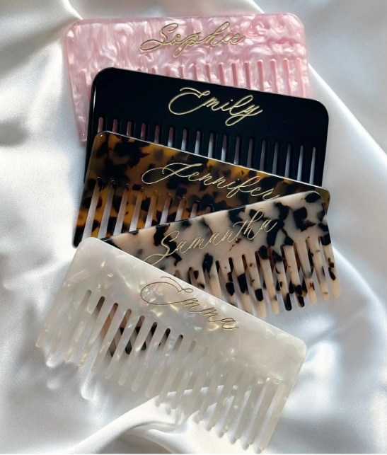 5. Custom name hair comb