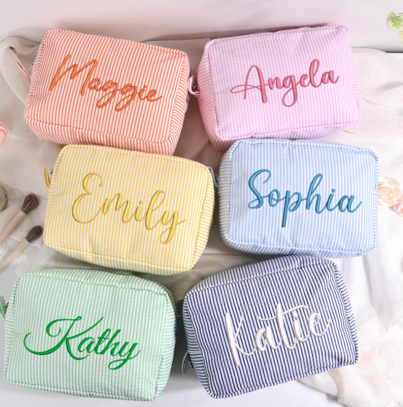 8. Personalized makeup bag