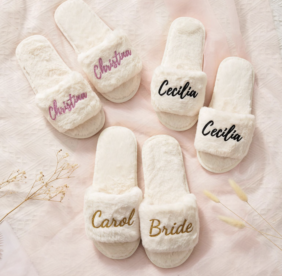 30. Slippers for the wedding day