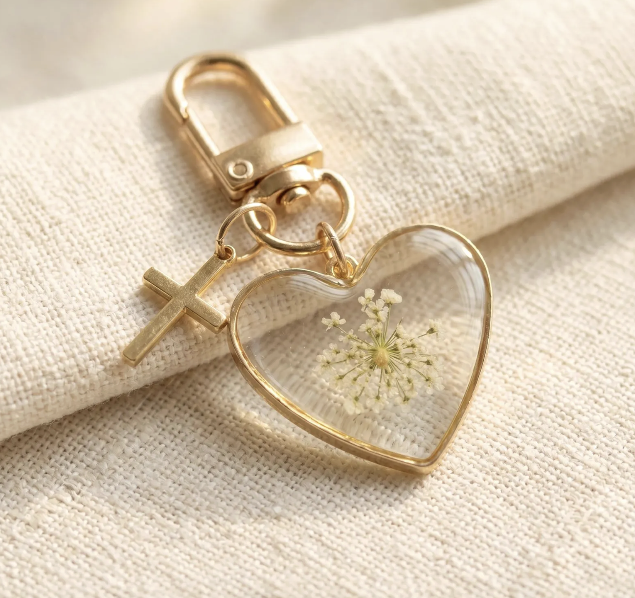 3. Custom mustard seed keychain